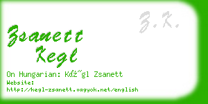 zsanett kegl business card